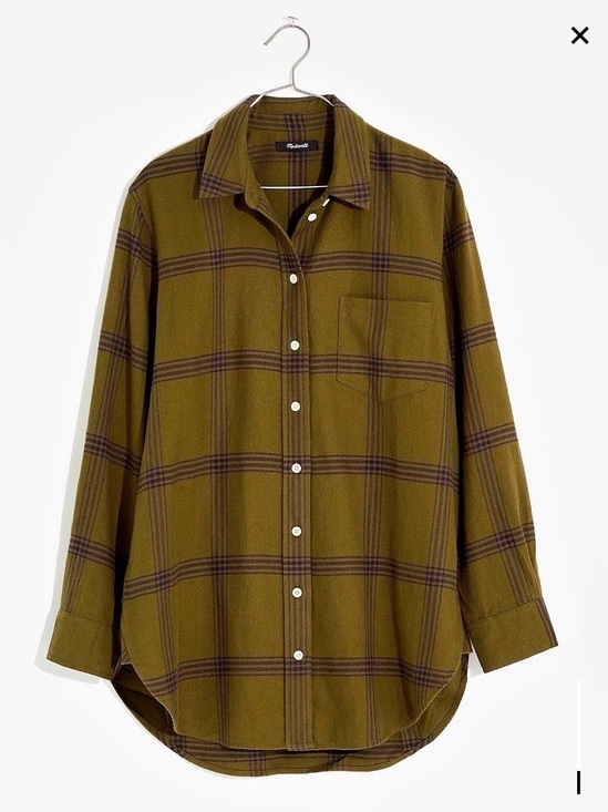 Madewell Tops - NWT Madewell Flannel Oversized Ex-Boyfriend Tunic Shirt in Windowpane - XL